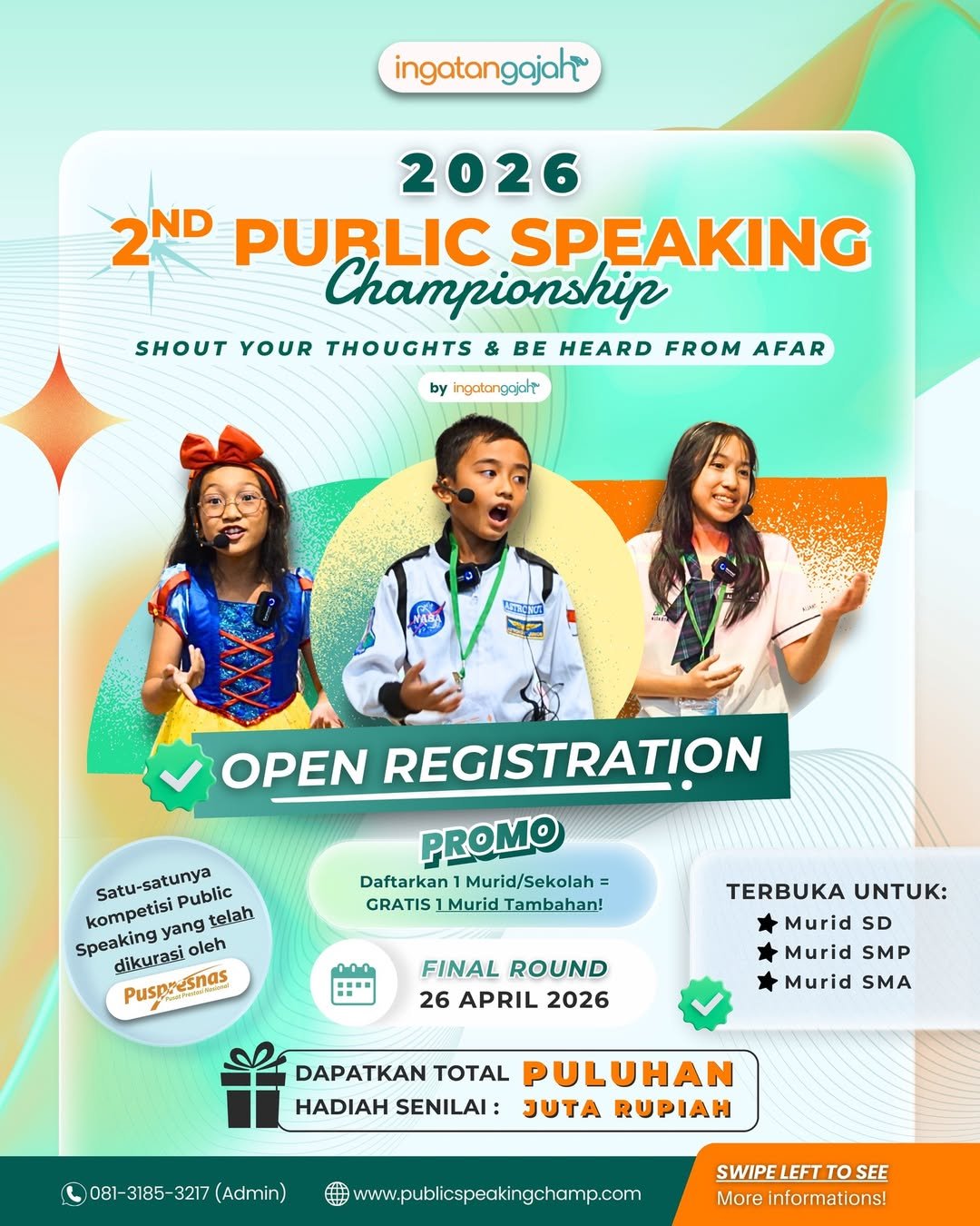 YOUR STAGE. YOUR VOICE. OPEN REGISTRATION! 🎤 2nd Public Speaking Championship 2026 — Shout Your