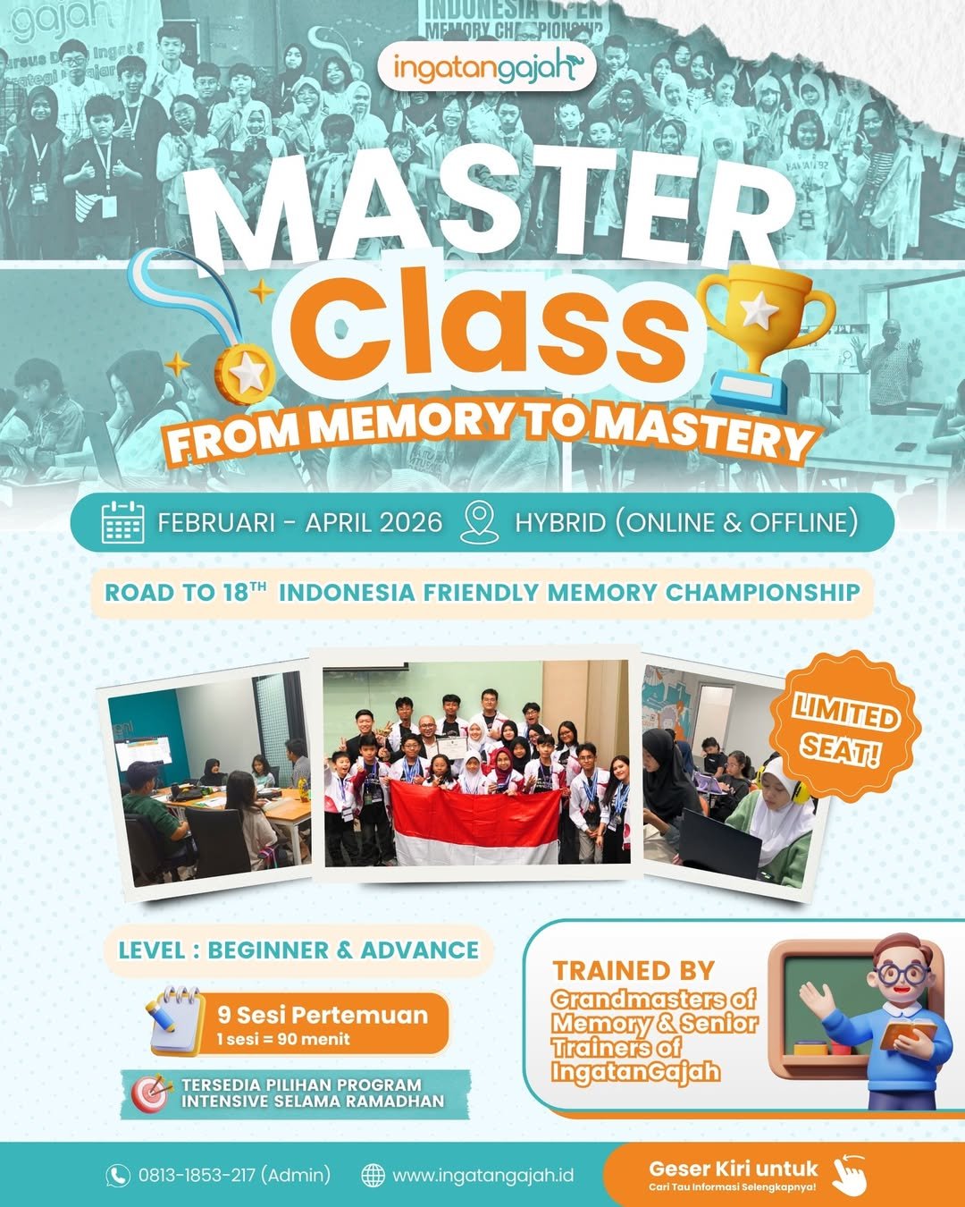 📣 Siap Naik Level & Bersinar di Memory Championship Masterclass hadir untuk kamu yang serius in